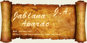 Jablana Aparac vizit kartica